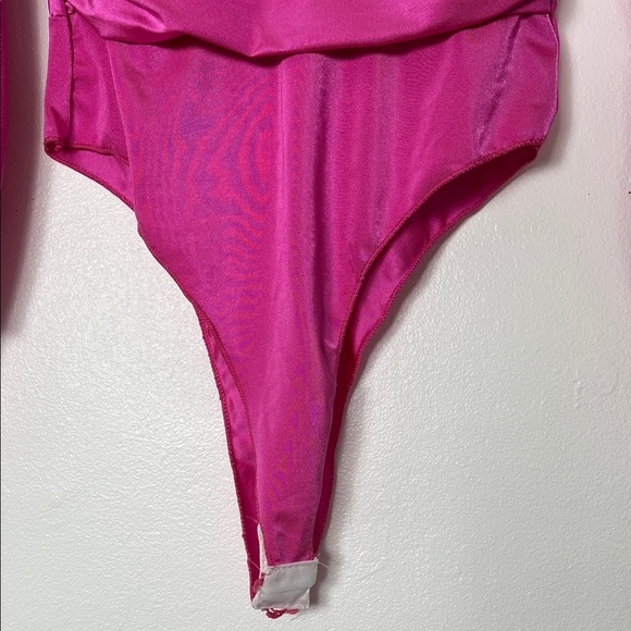 Fuchsia Long Sleeve Bodysuit - Picture 6 of 7